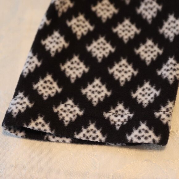 Land's End Black and White Lightweight Fleece Quarter Zip Medium Active Outdoors - Picture 11 of 14